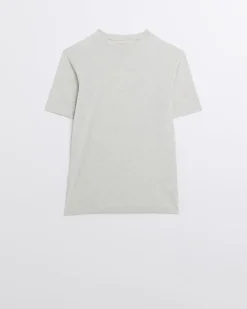 River Island Light muscle fit t-shirt Grey Hot
