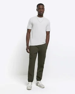 River Island Light slim fit t-shirt Grey Outlet