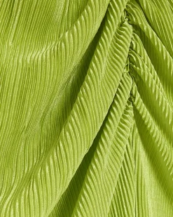 River Island Lime plisse ruched cowl dress Green Hot