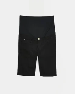 River Island Maternity denim cycling shorts Black Fashion