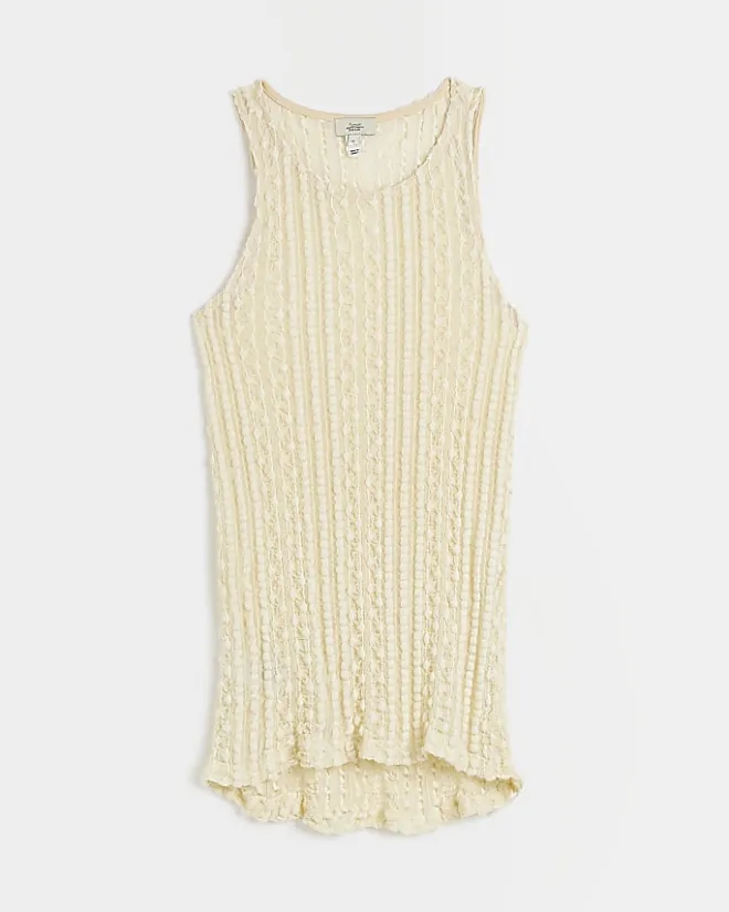 River Island Maternity textured lace tank top Cream Online