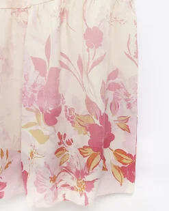 River Island Maternity front wrap floral maxi Dress Pink Discount