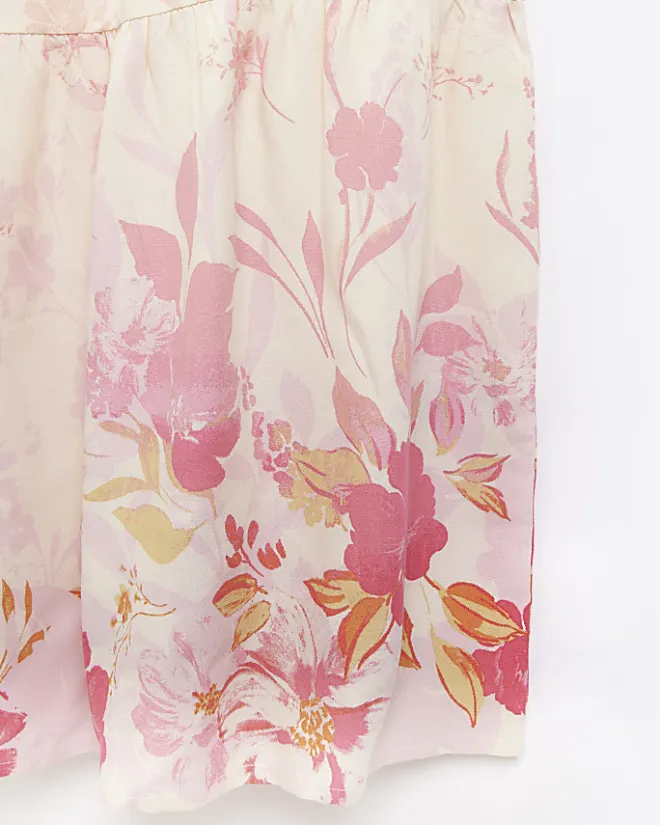 River Island Maternity front wrap floral maxi Dress Pink Discount