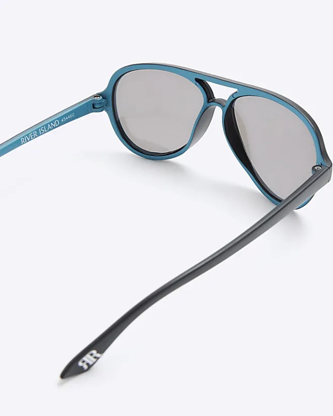 River Island Mini boys aviator sunglasses Black Online