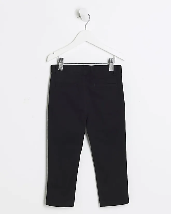 River Island Mini boys smart chino trousers Black Hot