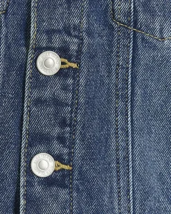 River Island Mini boys hooded denim trucker jacket Blue Hot