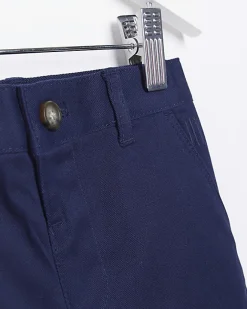 River Island Mini Boys Stretch Chino Shorts Navy Outlet
