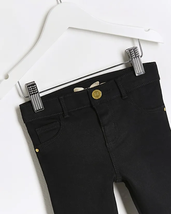River Island Mini girls Molly jeggings Black New