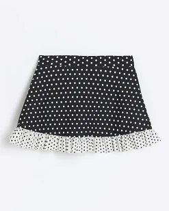 River Island Mini girls polka dot swim skirt Black Sale