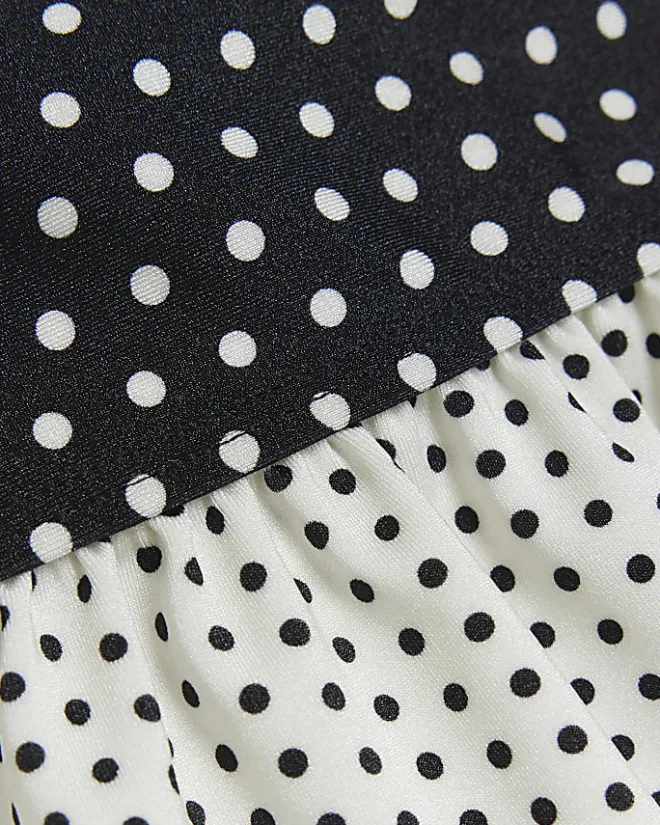 River Island Mini girls polka dot bikini set Black Online