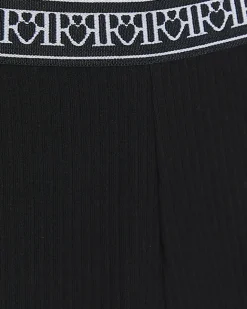 River Island Mini girls RI rib cycle shorts Black Clearance