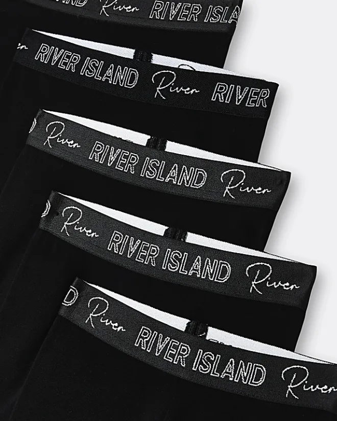 River Island Mini girls RI waistband leggings 5 pack Black Sale