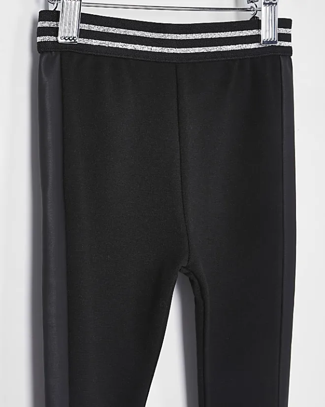 River Island Mini girls stripe leggings Black Online