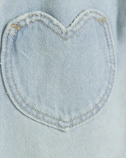 River Island Mini girls heart pocket paperbag jeans Blue Best