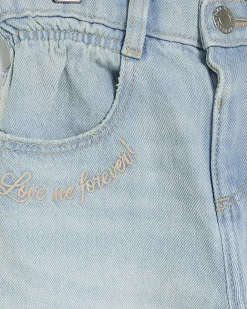 River Island Mini girls heart pocket paperbag jeans Blue Best