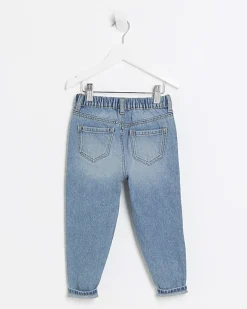 River Island Mini girls mom jeans Blue Online