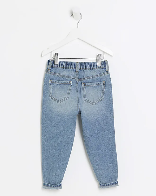 River Island Mini girls mom jeans Blue Online