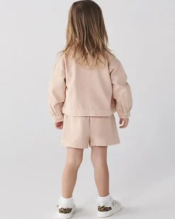 River Island Mini girls coral frill shacket and shorts set Orange Sale