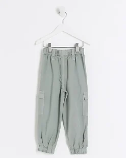River Island Mini Girls Lyocell Cargo Trousers Green Outlet