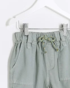 River Island Mini Girls Lyocell Cargo Trousers Green Outlet