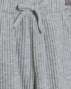 River Island Mini girls rib wide leg joggers Grey Outlet