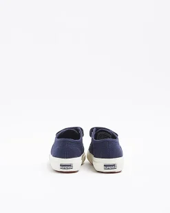 River Island Mini girls navy superga velcro shoes Blue Discount