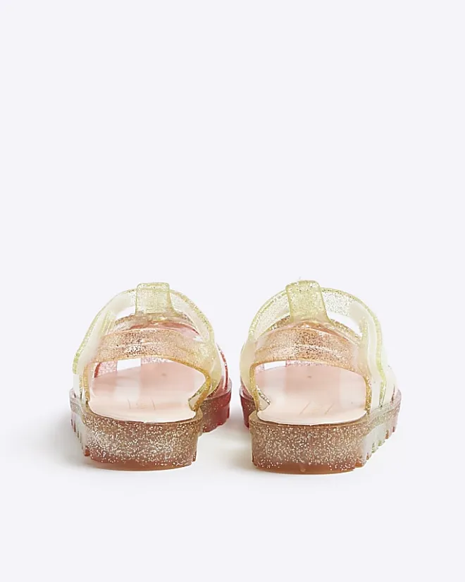 River Island Mini Girls Flower Jelly Sandals Pink Discount