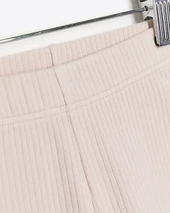 River Island Mini girls plain rib cycle shorts Pink Clearance