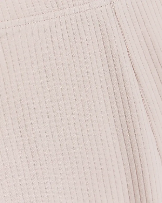 River Island Mini girls plain rib cycle shorts Pink Clearance