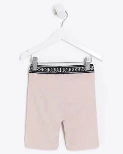 River Island Mini girls RI rib cycle shorts Pink Outlet