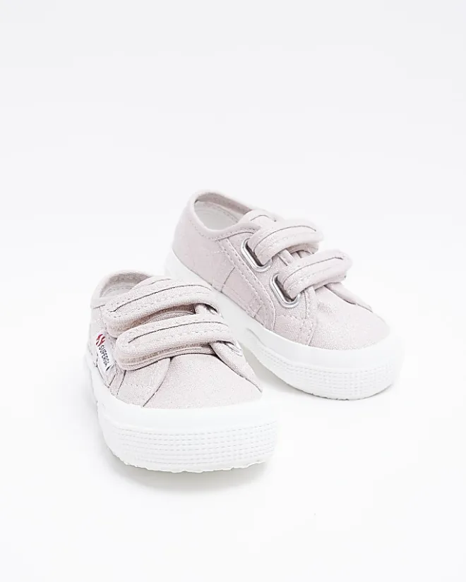 River Island Mini Girls Strap Superga Trainers Pink Online