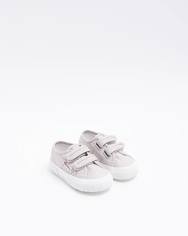 River Island Mini Girls Strap Superga Trainers Pink Online