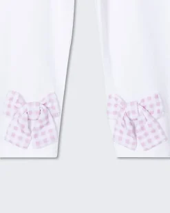 River Island Mini girls bow hem leggings White Discount