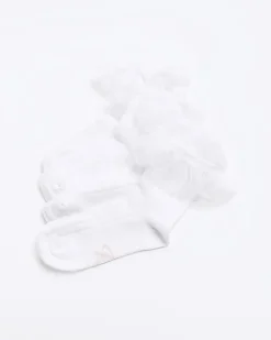 River Island Mini girls frill socks 2 pack White Fashion