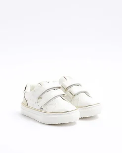 River Island Mini girls star velcro trainers White Fashion