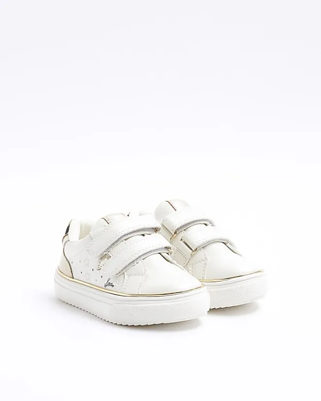 River Island Mini girls star velcro trainers White Fashion