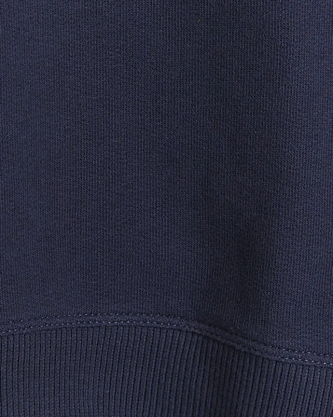 River Island Navy crop plain sweatshirt Blue Sale