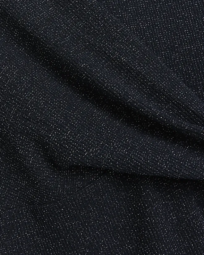 River Island Navy glitter knot bodycon midi dress Blue Best