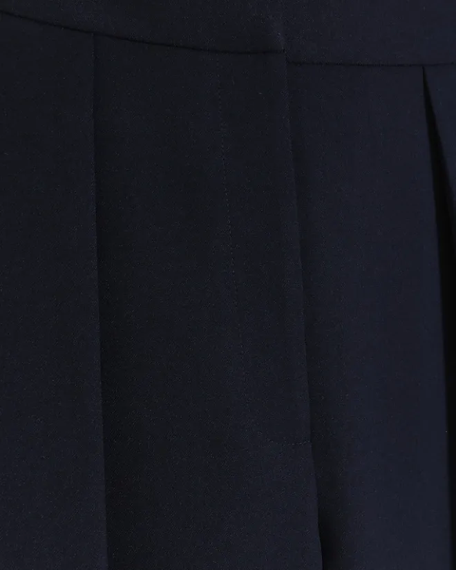 River Island Navy high waisted wide leg trousers Blue Best