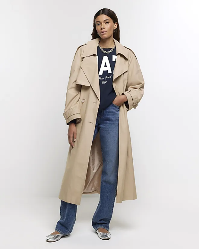 River Island Navy Manhattan graphic sweatshirt Blue Hot