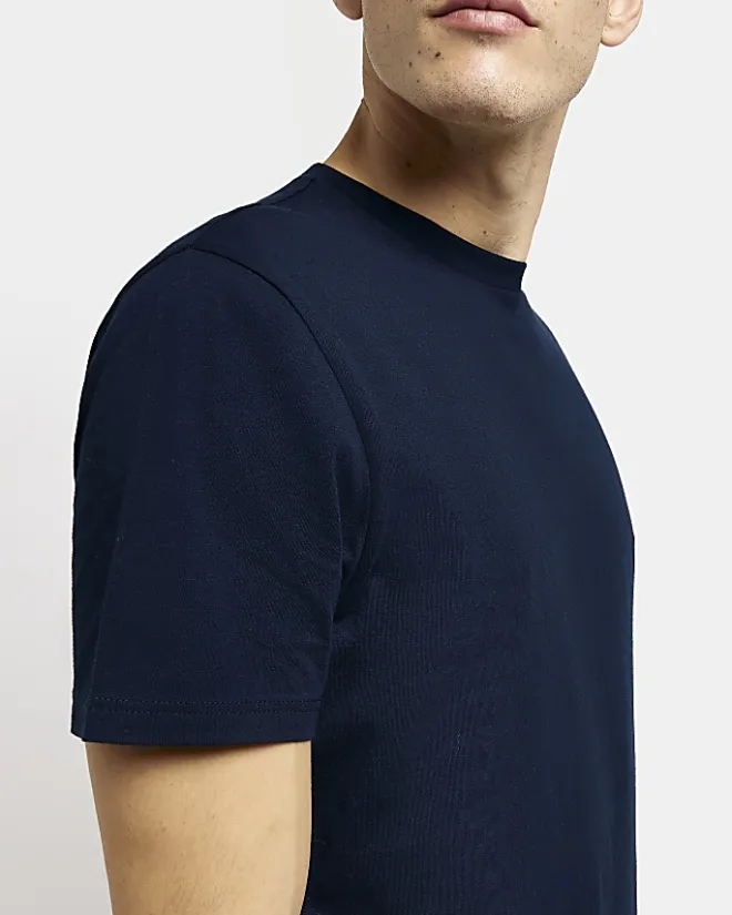 River Island multipack of 5 slim fit t-shirts Navy Sale