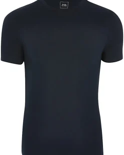 River Island muscle fit T-shirt Navy Fashion