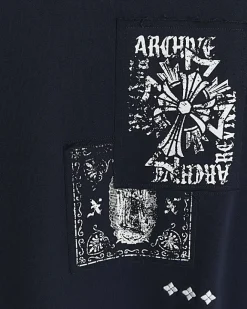 River Island regular fit gothic graphic sweatshirt Navy Online