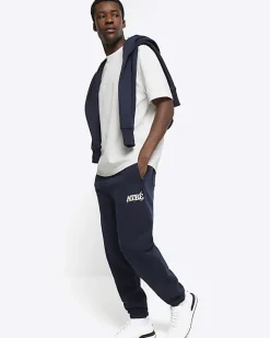 River Island regular fit joggers Navy Fashion