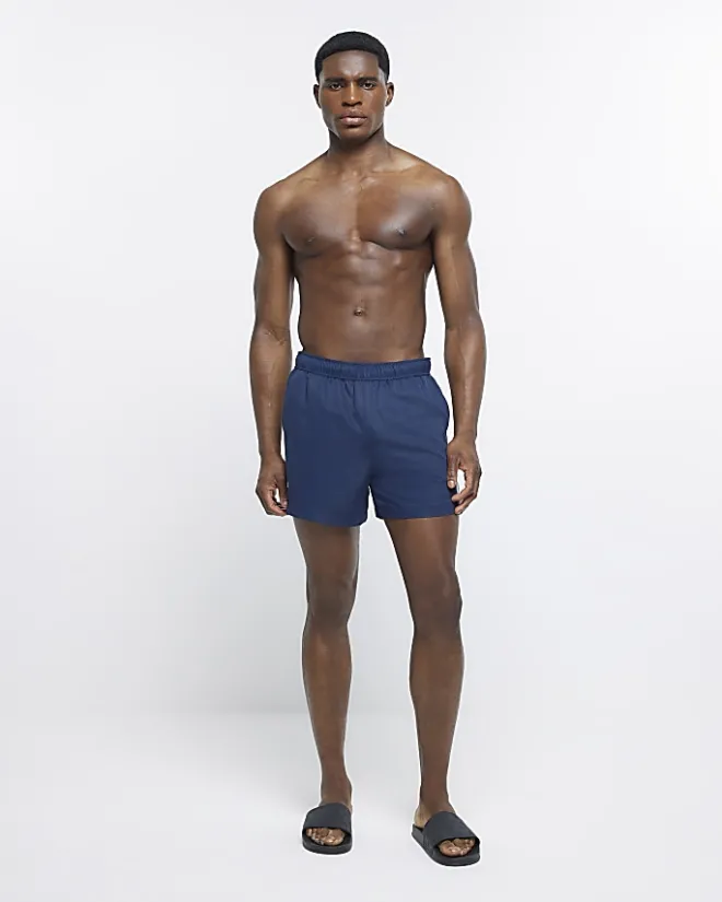 River Island regular fit multipack of 2 swim shorts Navy Sale