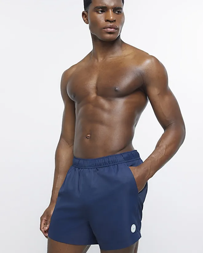 River Island regular fit multipack of 2 swim shorts Navy Sale