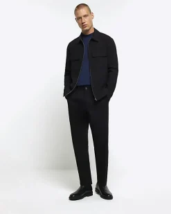River Island RI studio slim fit t-shirt Navy Discount