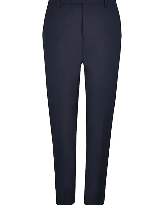 River Island skinny fit twill suit trousers Navy Clearance