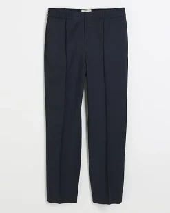 River Island slim fit smart joggers Navy Hot