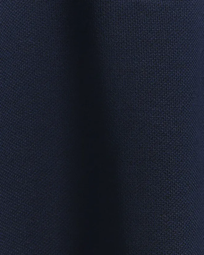 River Island slim fit textured funnel sweatshirt Navy Best